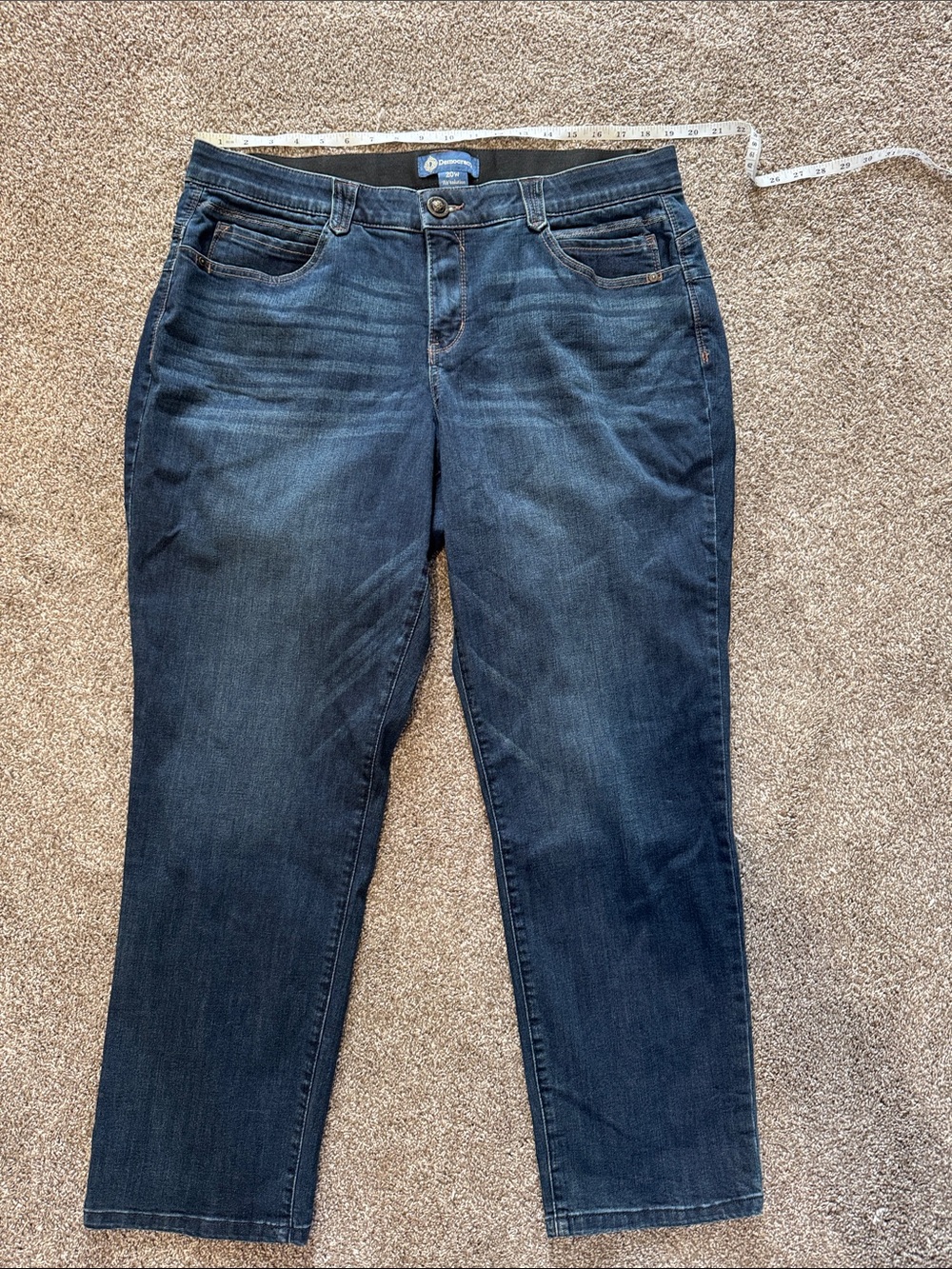 Democracy “Ab” solution High-Rise Straight Leg Jeans in Indigo Wash